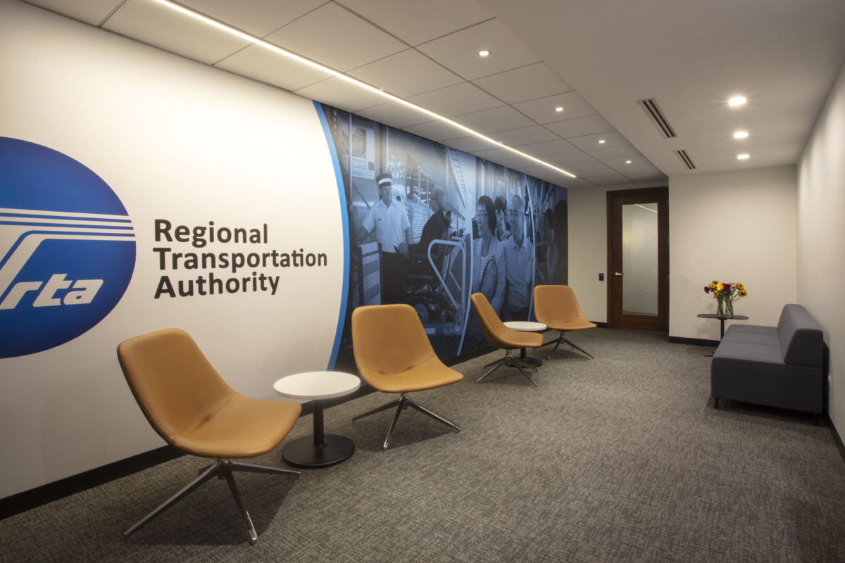 Inside the RTA's main office front entryway.