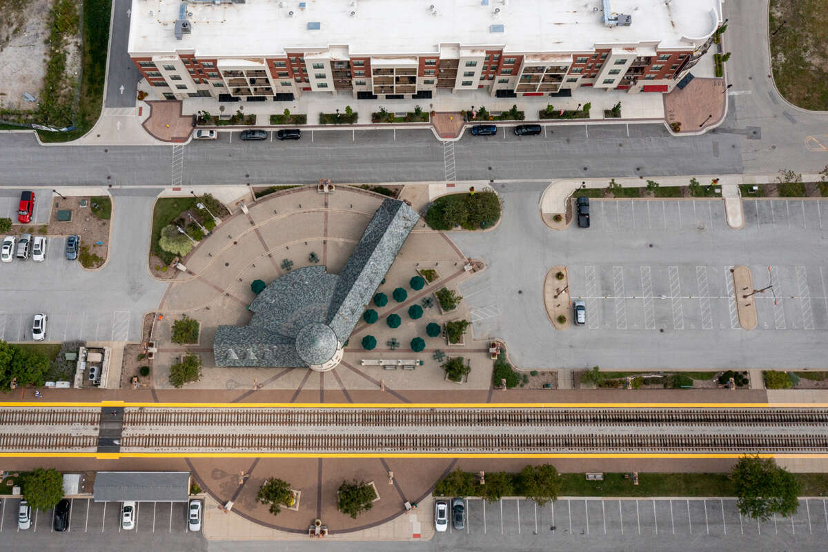 Aerial view of Cermak Chinatown.